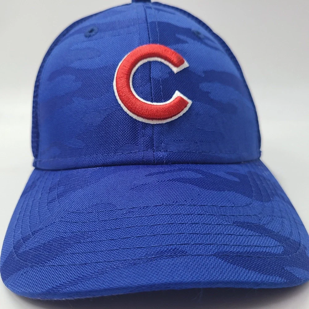 Child-Youth Chicago Cubs Hat Fitted Mesh New Era 39Thirty Blue Red MLB Camo Boys